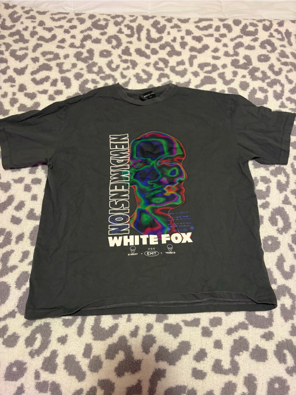White Fox Boutique Black 'New Dimension' Graphic Tee